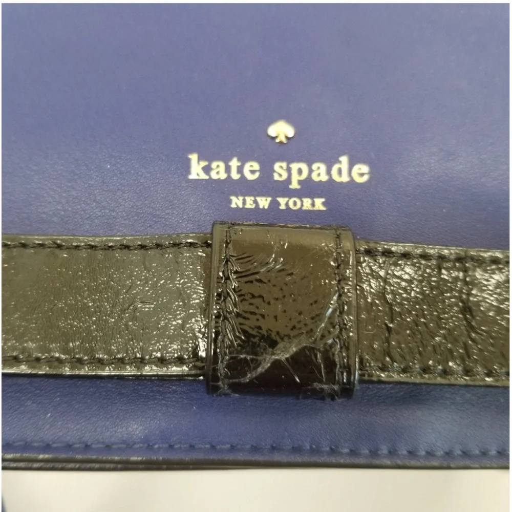 Kate Spade Leather Crossbody with Patent Bow Envelope Crossbody bag